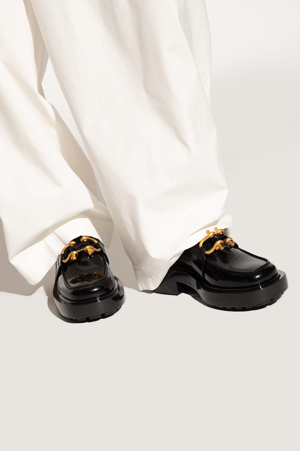 BOTTEGA VENETA Monsieur レザーローファー BOTTEGA VENETA】Monsieur Leather Loafers Black (BOTTEGA